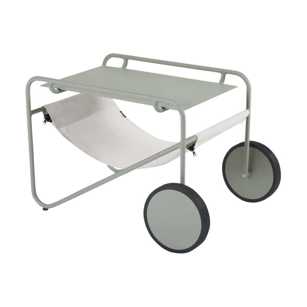 Poul Table side table, Dusty green-off white, 72x44 cm Brafab