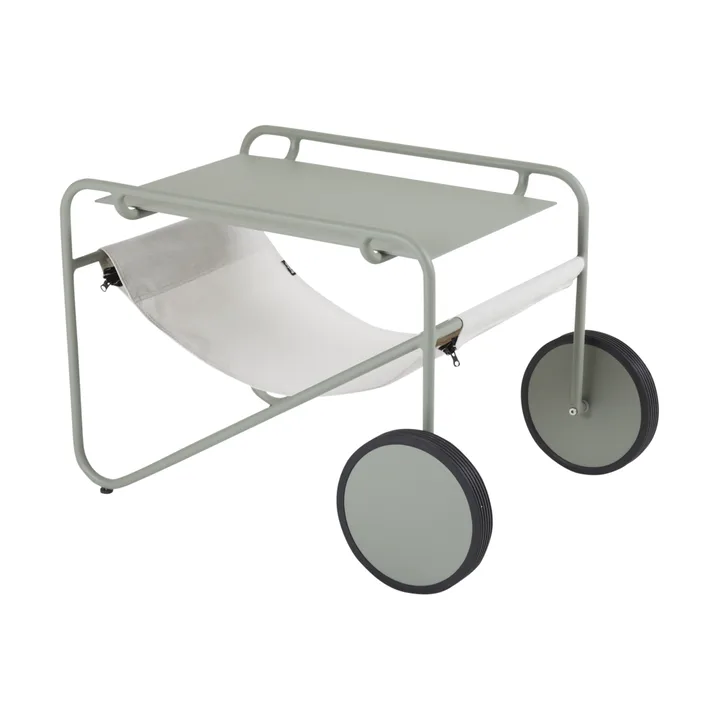 Poul Table side table - Dusty green-off white, 72x44 cm - Brafab