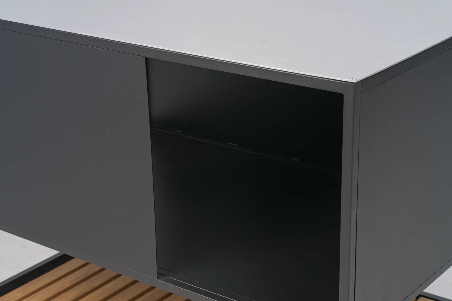 Prep outdoor kitchen base cabinet 110x90x70 cm, Black Brafab