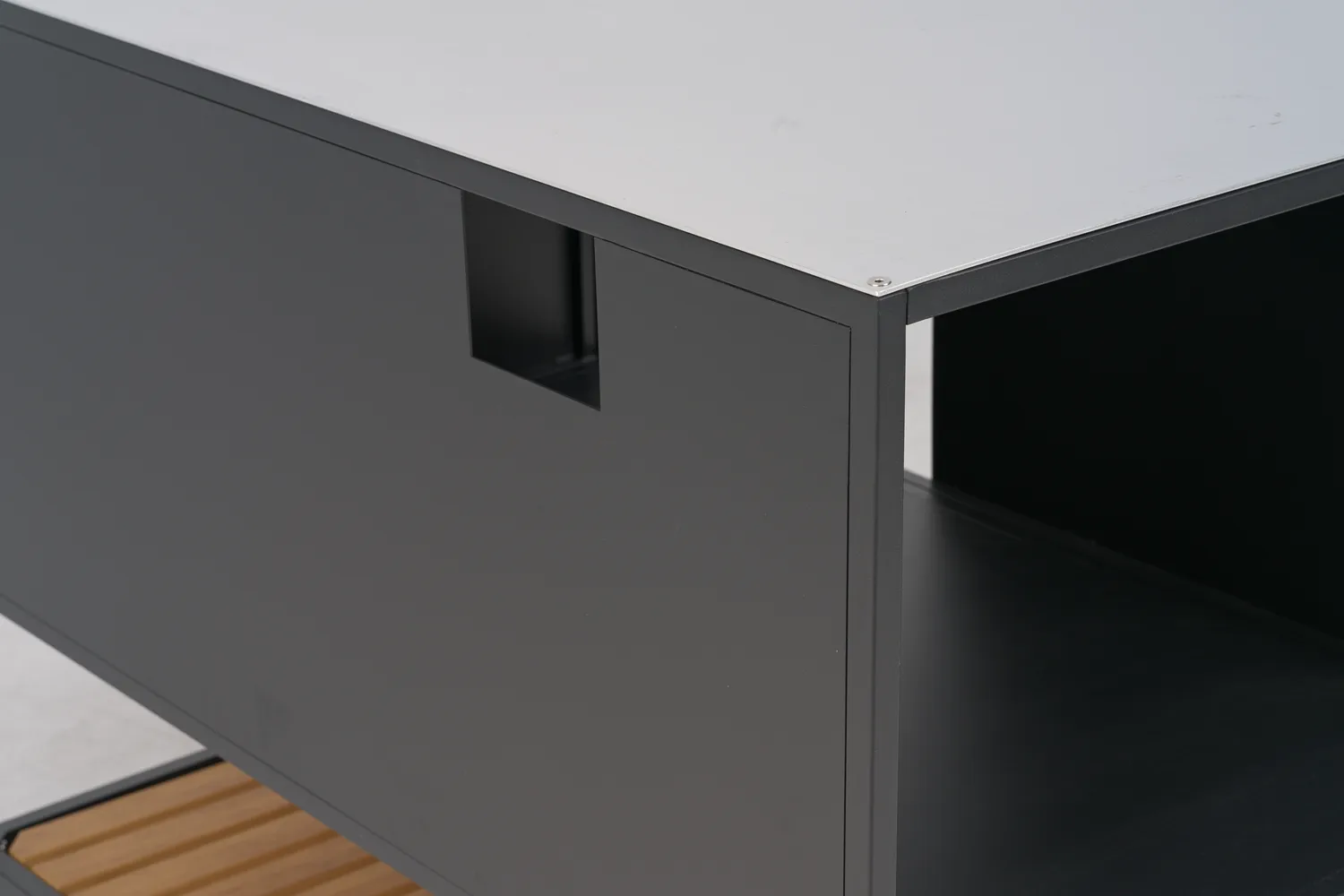 Prep outdoor kitchen base cabinet 110x90x70 cm, Black Brafab