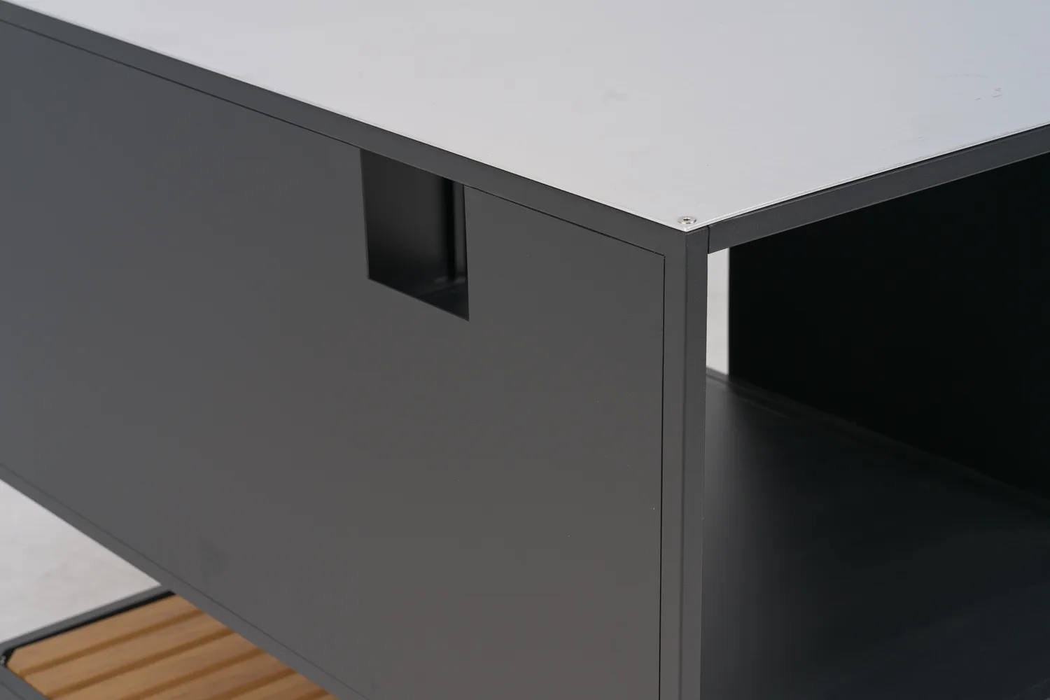 Prep outdoor kitchen base cabinet 110x90x70 cm, Black Brafab