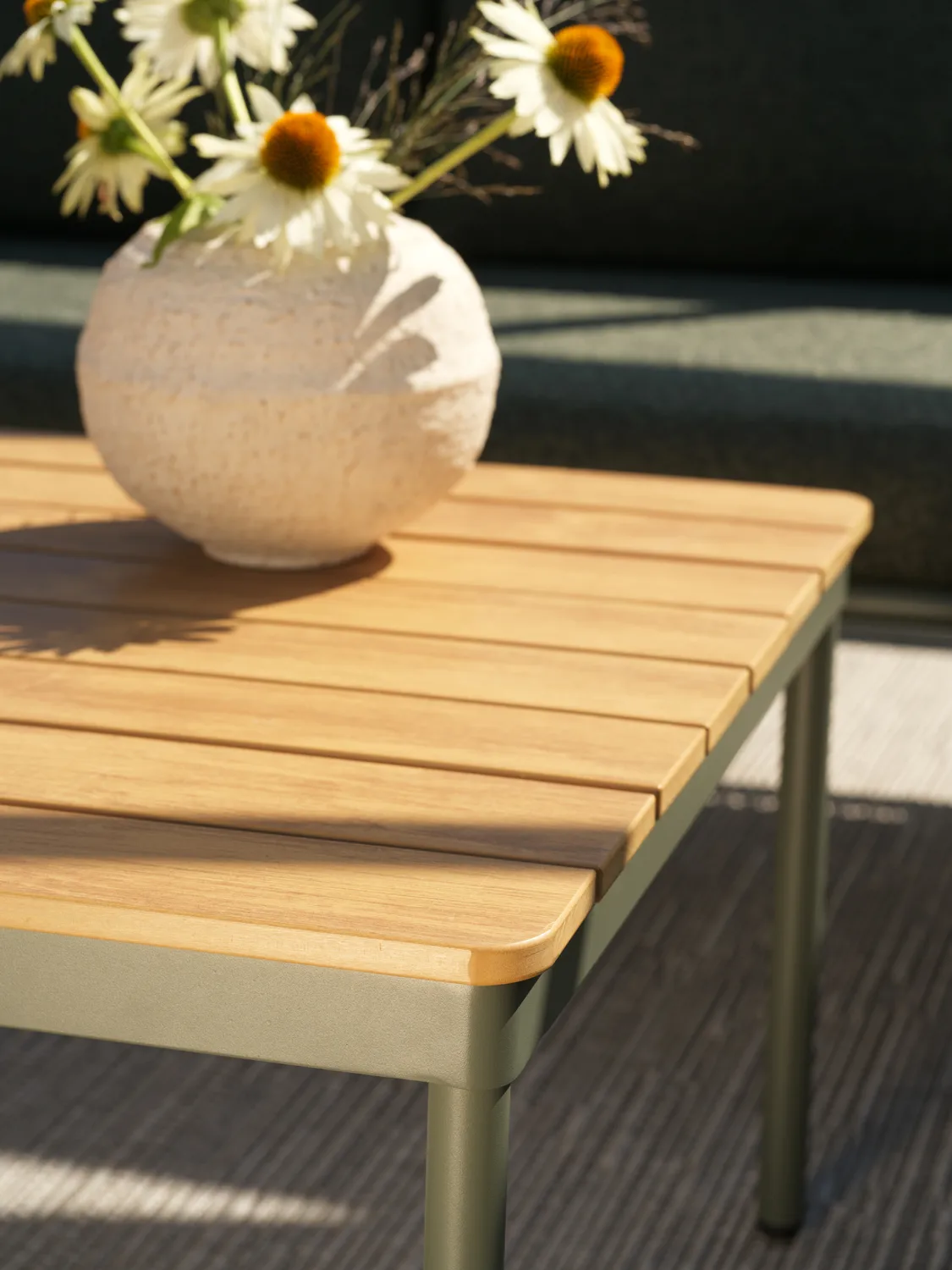 Reno coffee table, Nordic green-natural wood, 110x70 cm Brafab