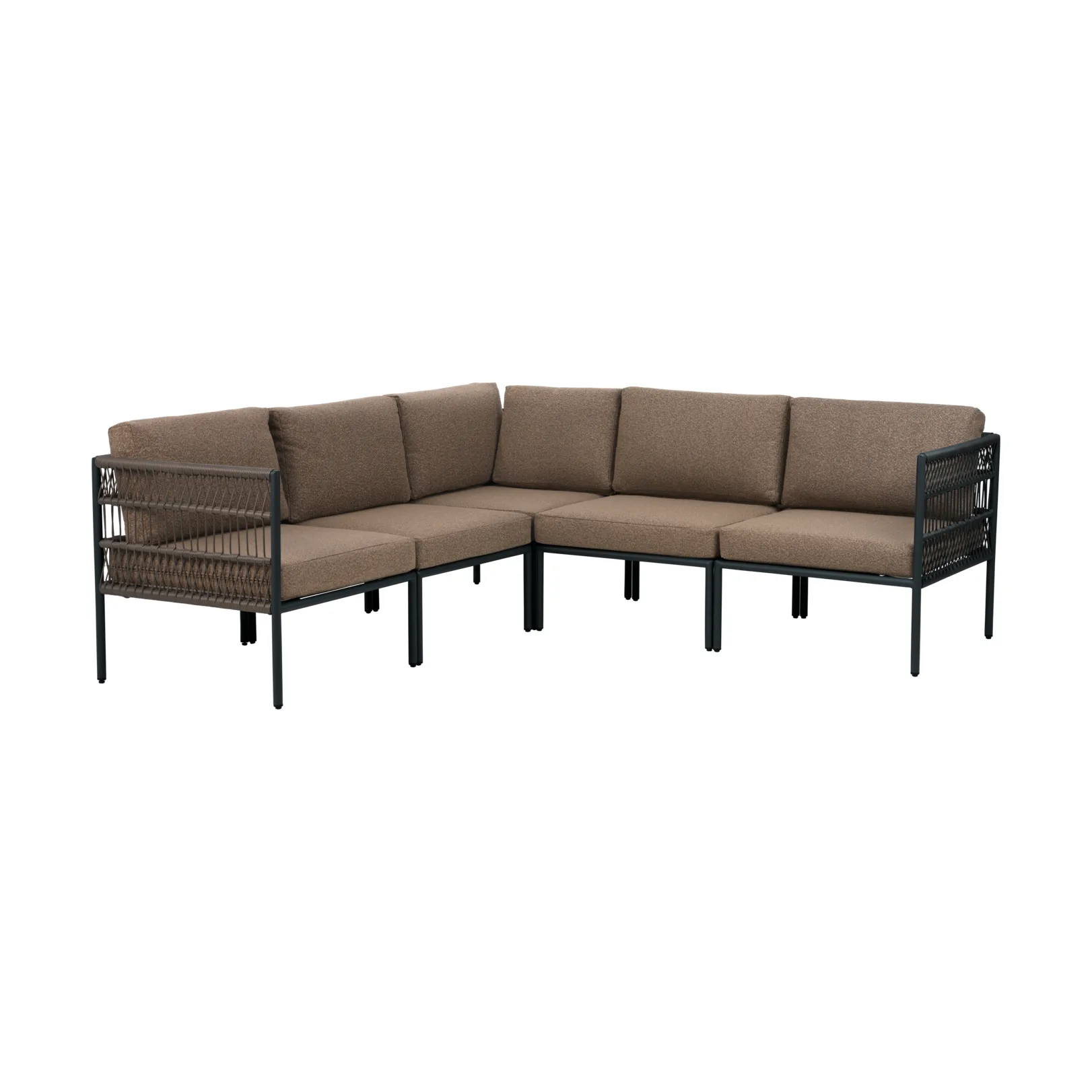 Reno sofa module, Black-raw peanut, middle section Brafab