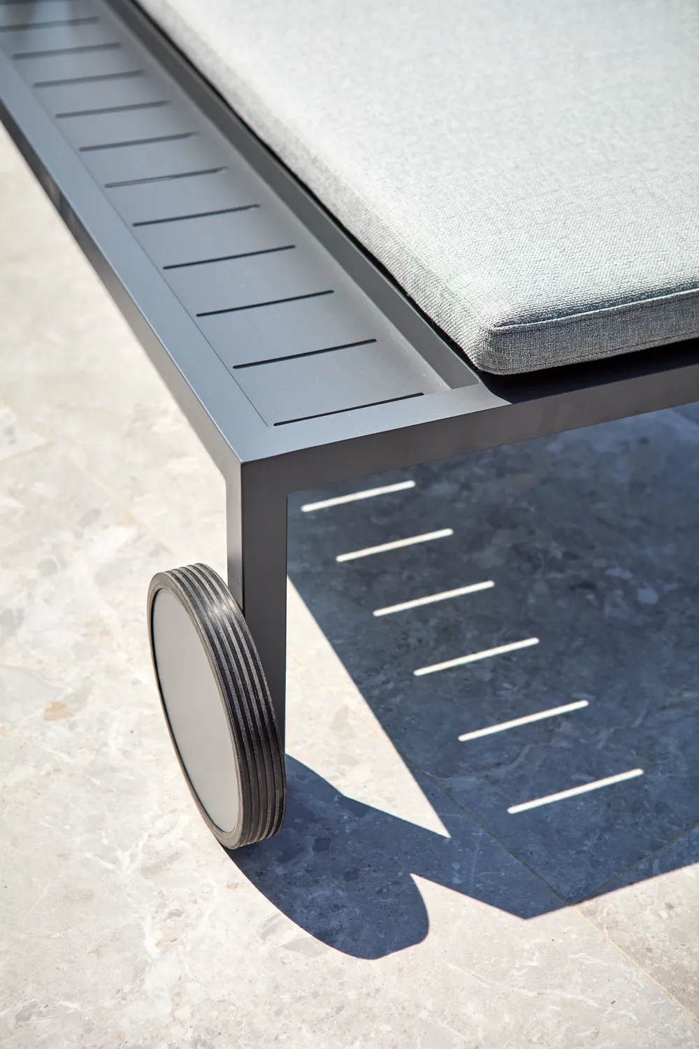 Samvaro chaise lounge 218x92 cm, Anthracite-pearl grey Brafab