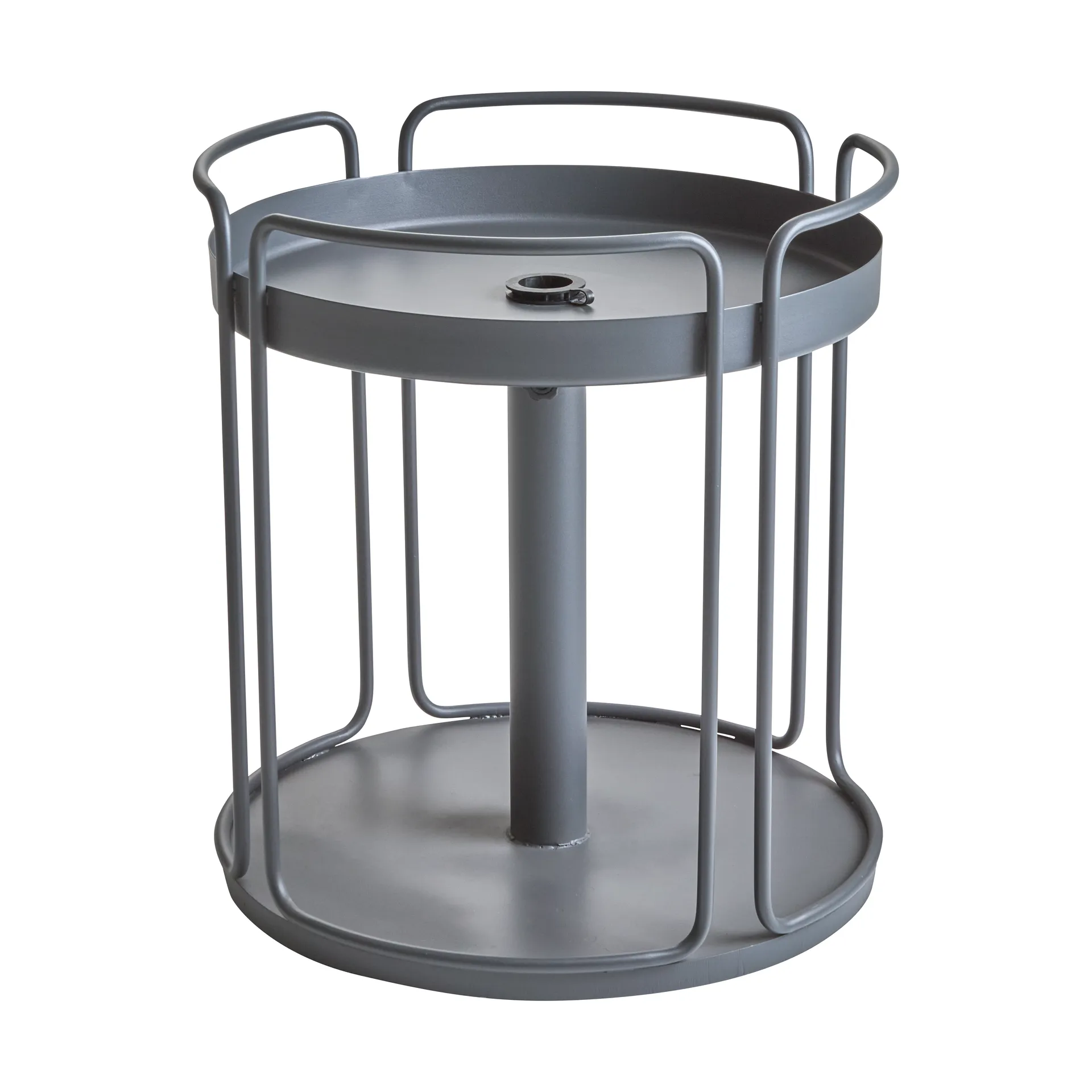 Shady side table and parasol base, Anthracite Brafab