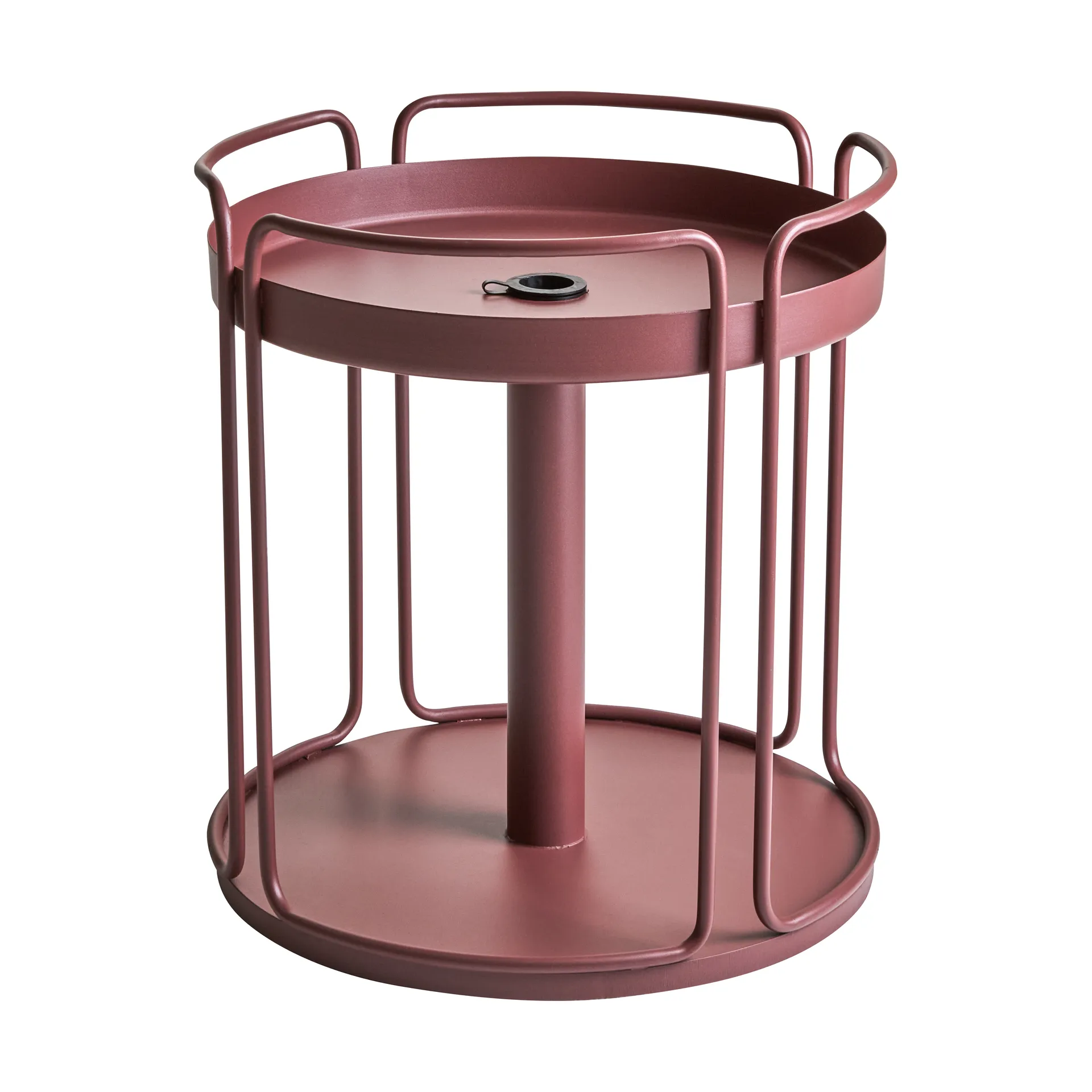 Shady side table and parasol base, Zin red Brafab