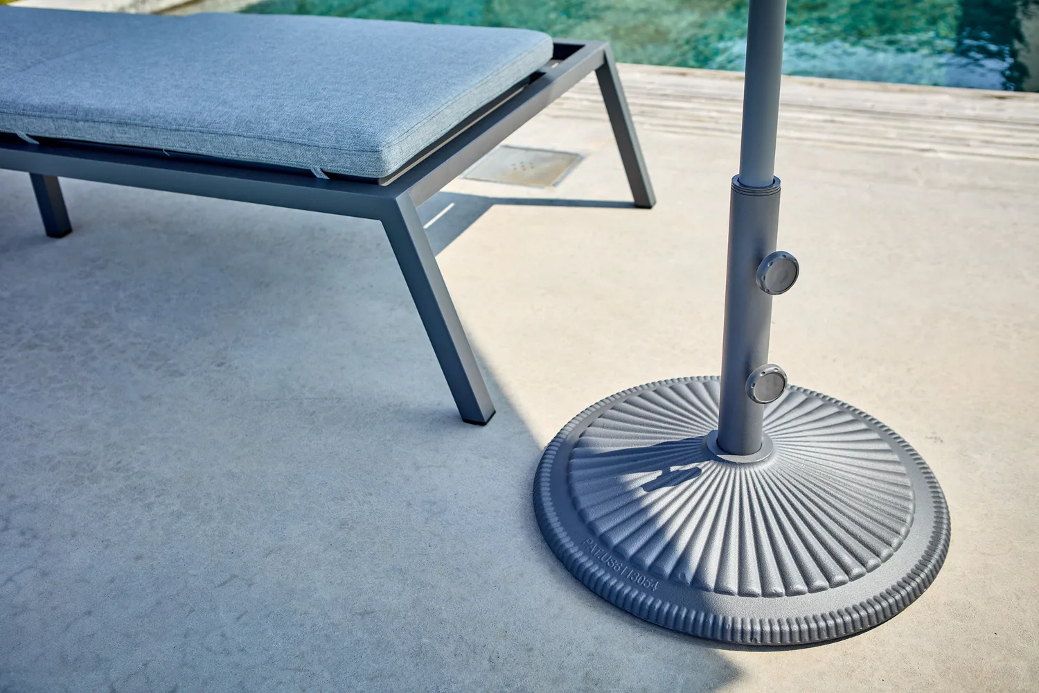 Solara parasol base, Anthracite Brafab