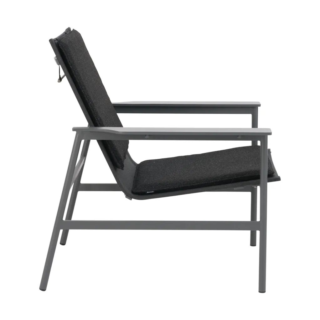 Soro lounge armchair, Anthracite-teddy black Brafab