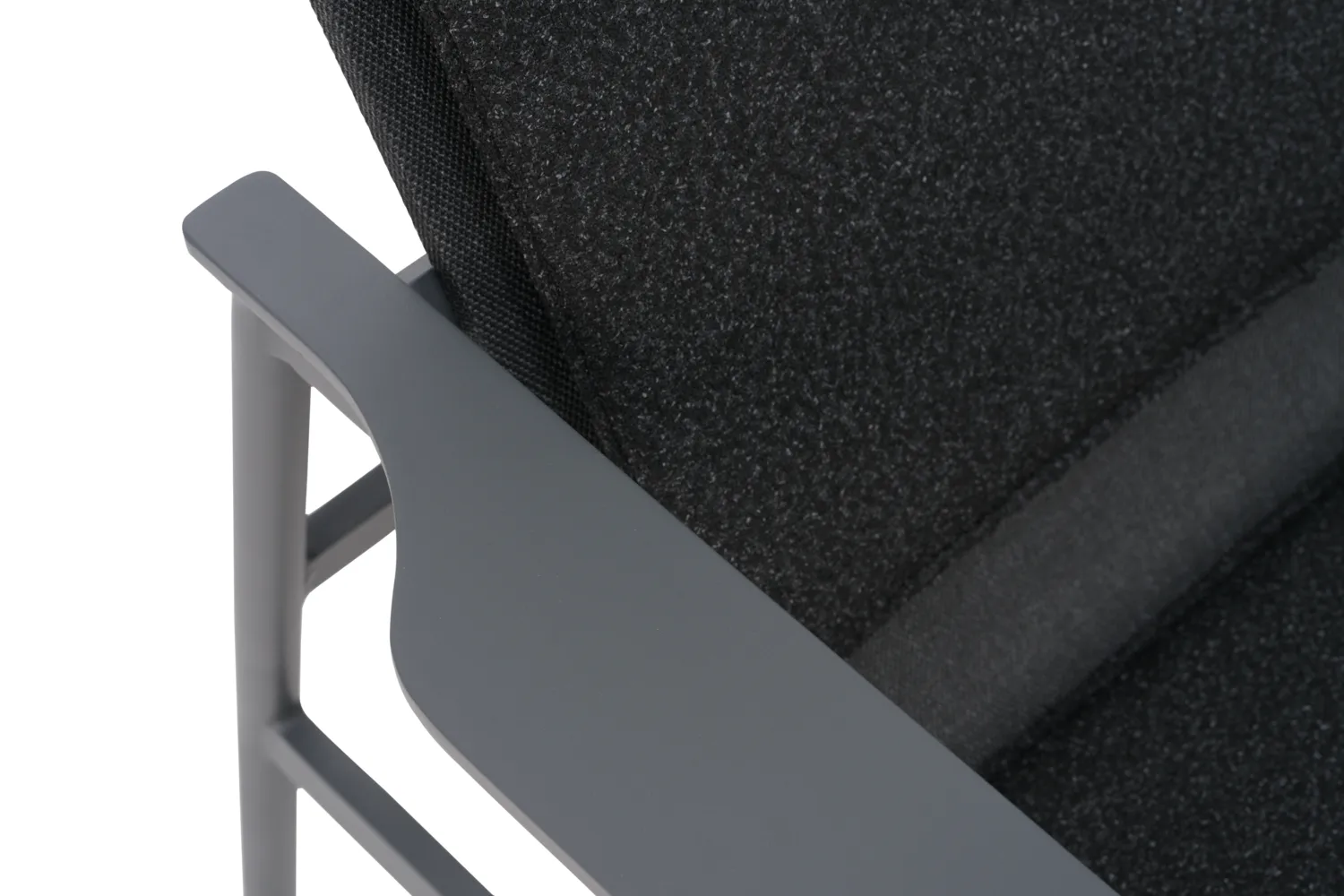 Soro lounge armchair, Anthracite-teddy black Brafab