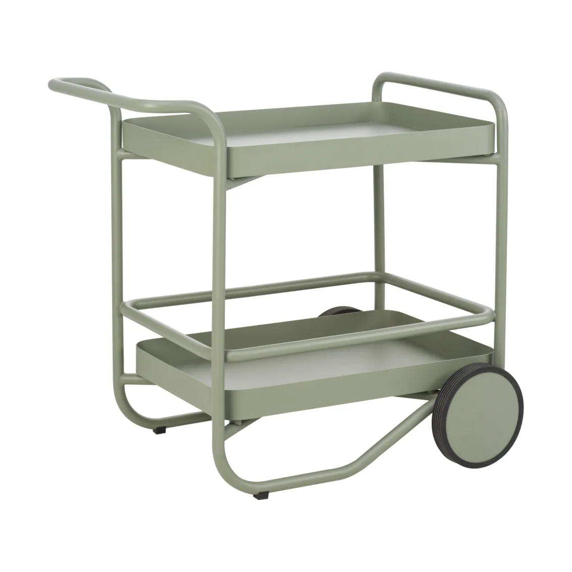 Trolley serving cart 88x59 cm, Dusty green Brafab
