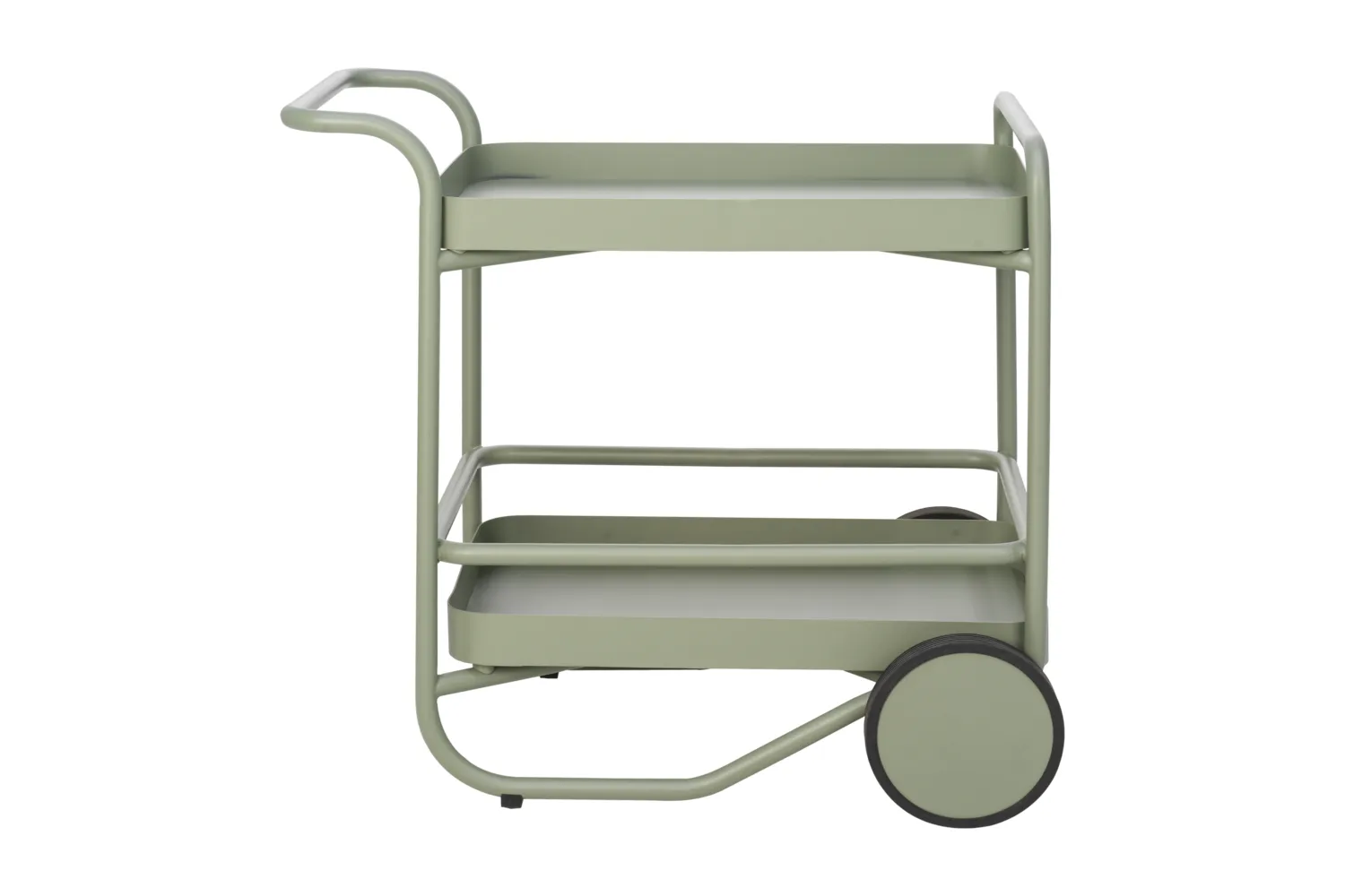 Trolley serving cart 88x59 cm, Dusty green Brafab