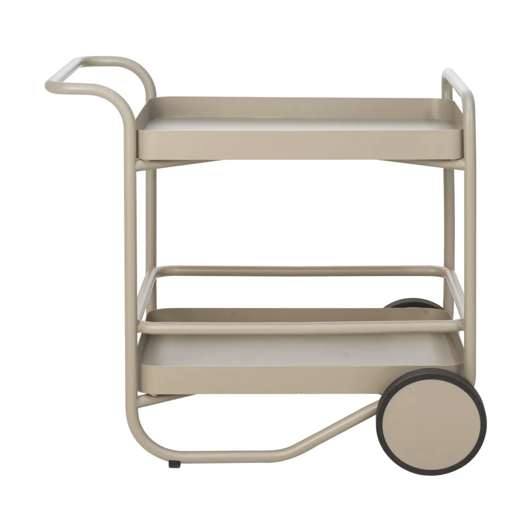 Trolley serving cart 88x59 cm, Khaki Brafab