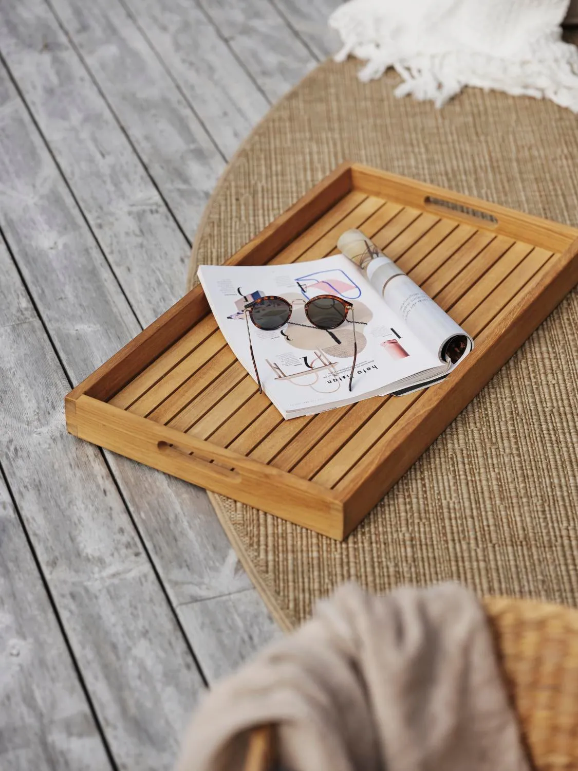 Turin serving tray 70x40 cm, Natural Brafab