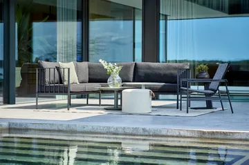 Upper corner sofa - Black-teddy black - Brafab