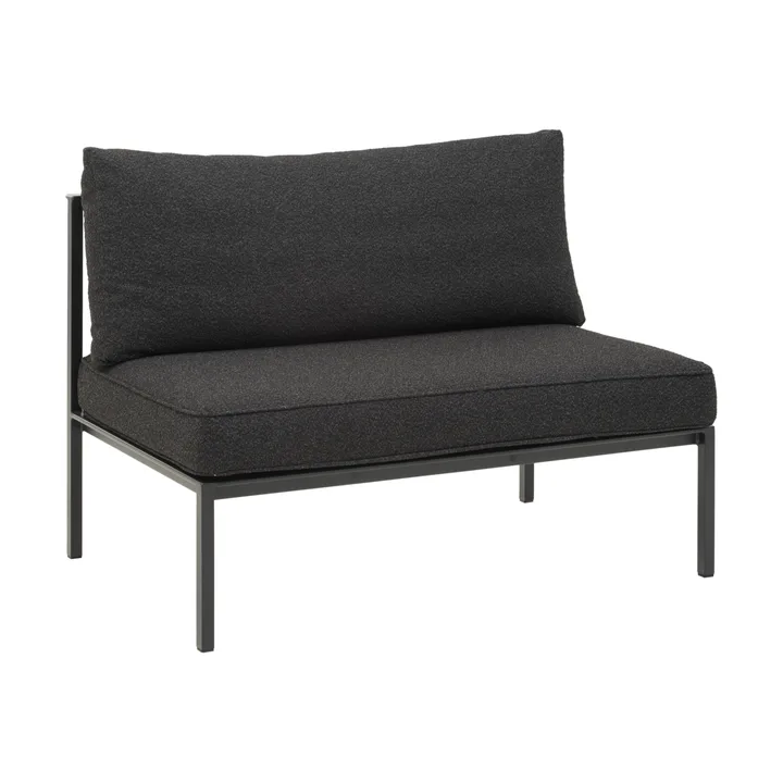 Upper modular sofa - Black-teddy black, middle section - Brafab