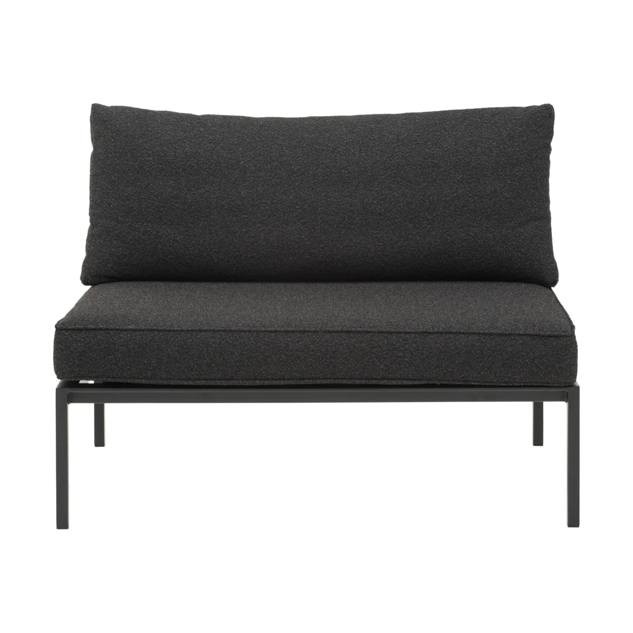 Upper modular sofa, Black-teddy black, middle section Brafab