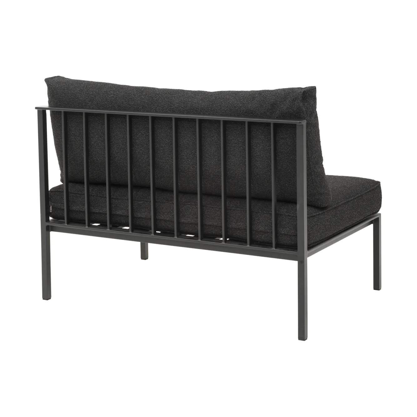 Upper modular sofa, Black-teddy black, middle section Brafab
