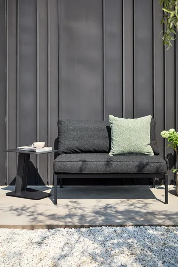 Upper modular sofa - Black-teddy black, middle section - Brafab