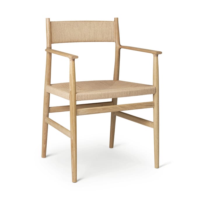 Arv arm chair woven back and seat - Oiled oak-paper ribbon - Brdr. Krüger
