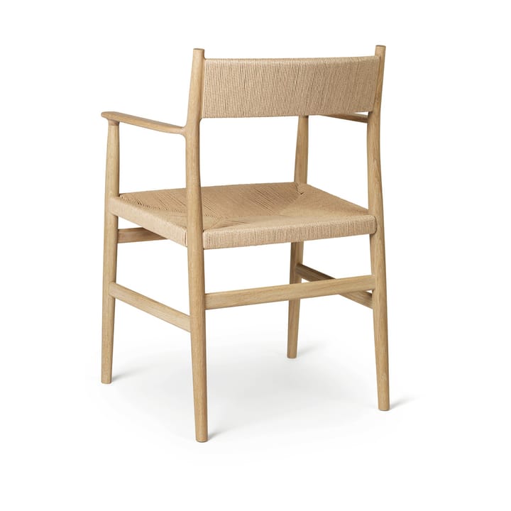Arv arm chair woven back and seat, Oiled oak-paper ribbon Brdr. Krüger