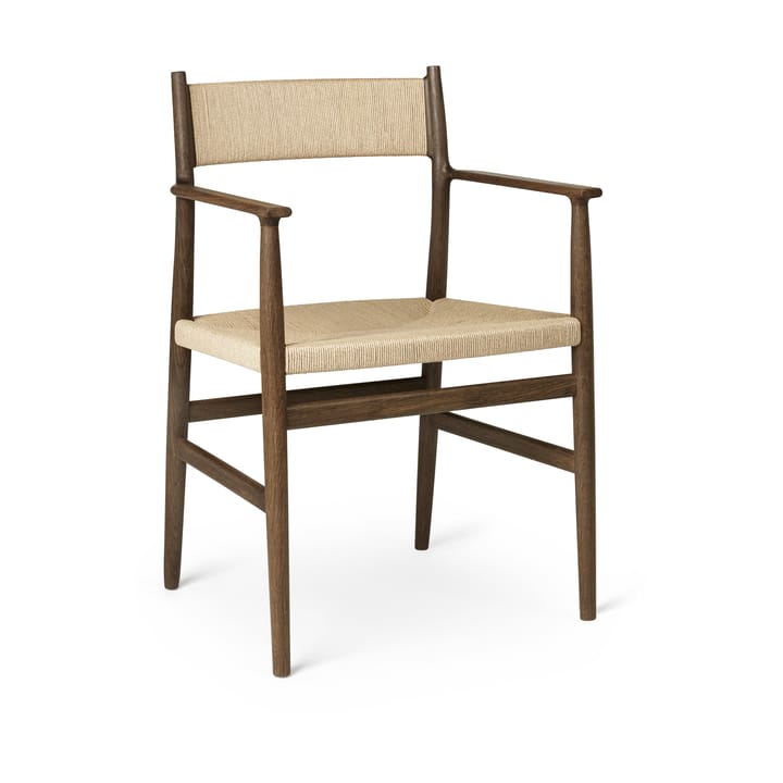 Arv arm chair woven back and seat - Smoke oiled oak-paper ribbon - Brdr. Krüger