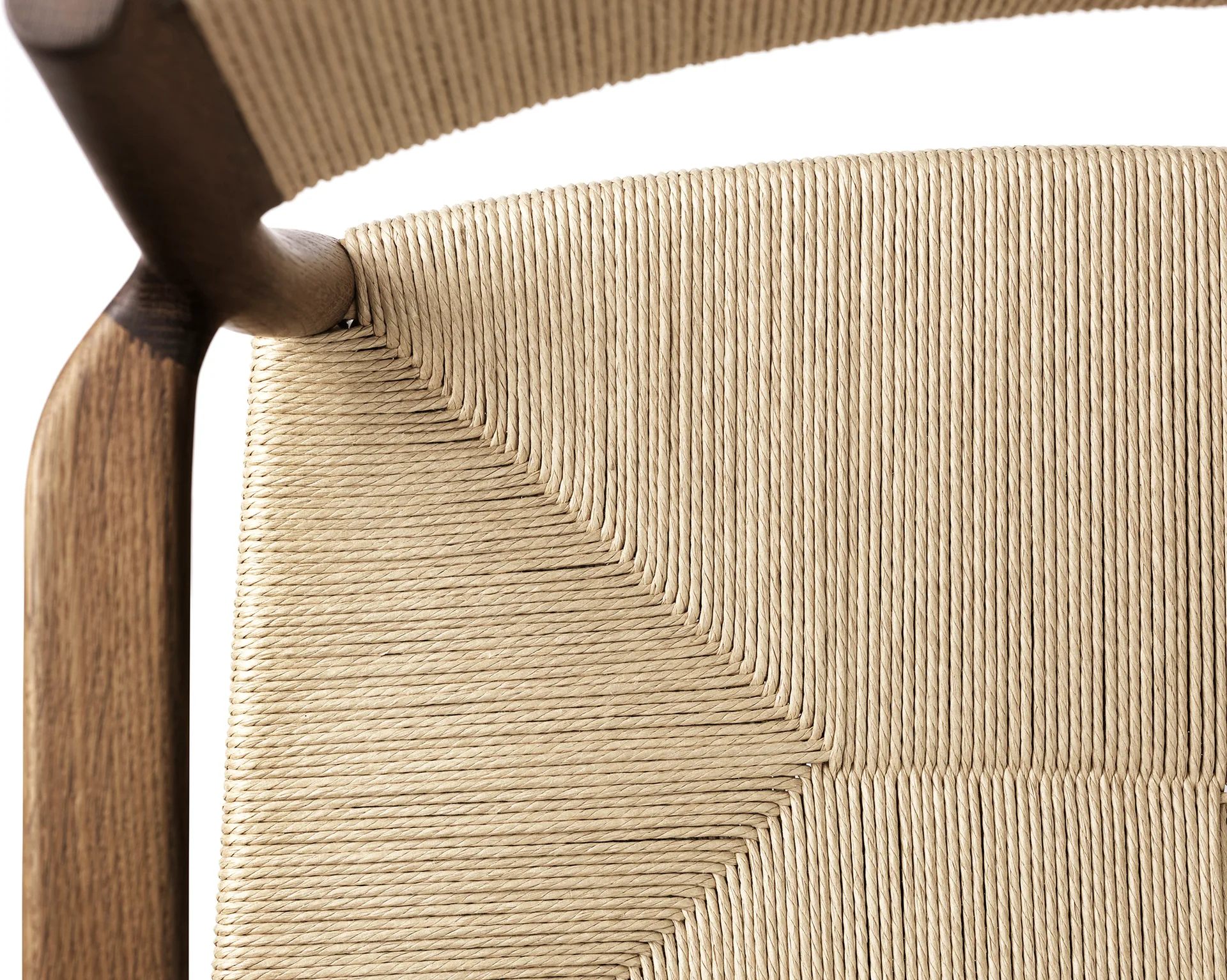 Arv arm chair woven back and seat, Smoke oiled oak-paper ribbon Brdr. Krüger