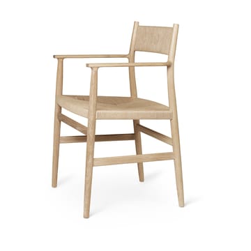 Arv arm chair woven back and seat - White oiled oak-paper ribbon - Brdr. Krüger