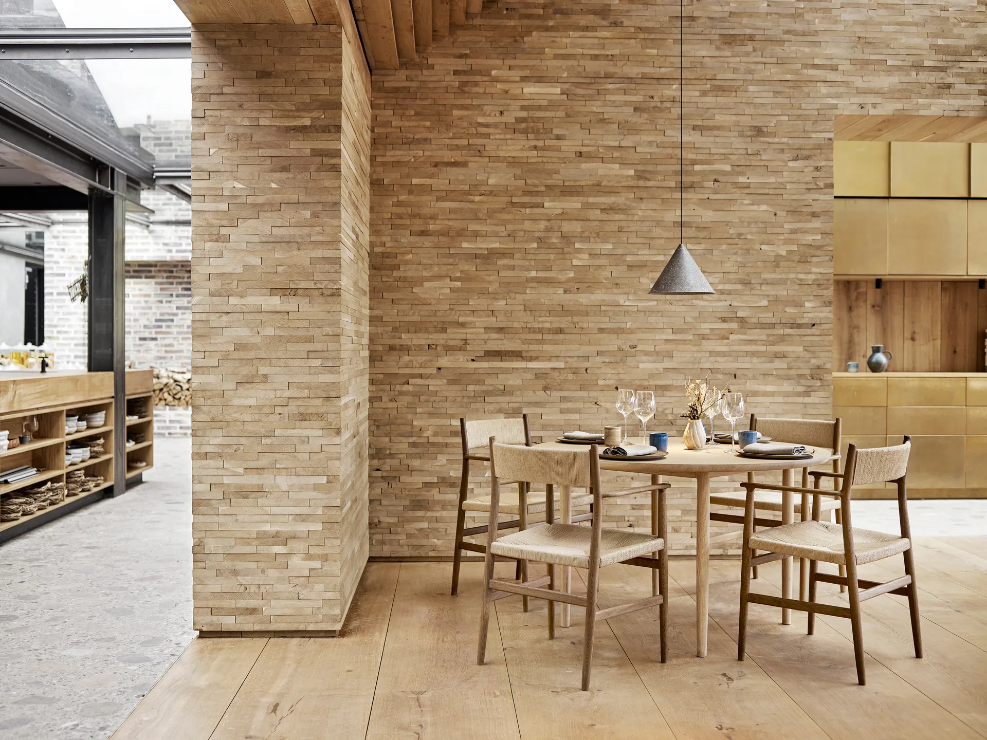 Arv arm chair woven seat, Oiled oak-paper ribbon Brdr. Krüger