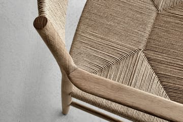 Arv arm chair woven seat - White oiled oak-paper ribbon - Brdr. Krüger