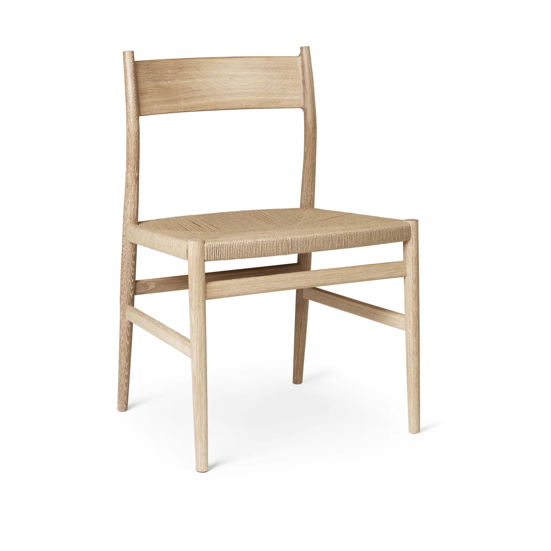 Arv chair woven seat, White oiled oak-paper ribbon Brdr. Krüger