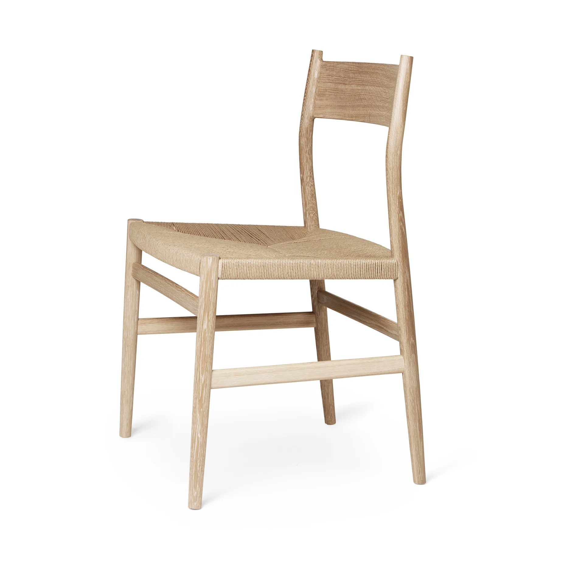 Arv chair woven seat, White oiled oak-paper ribbon Brdr. Krüger