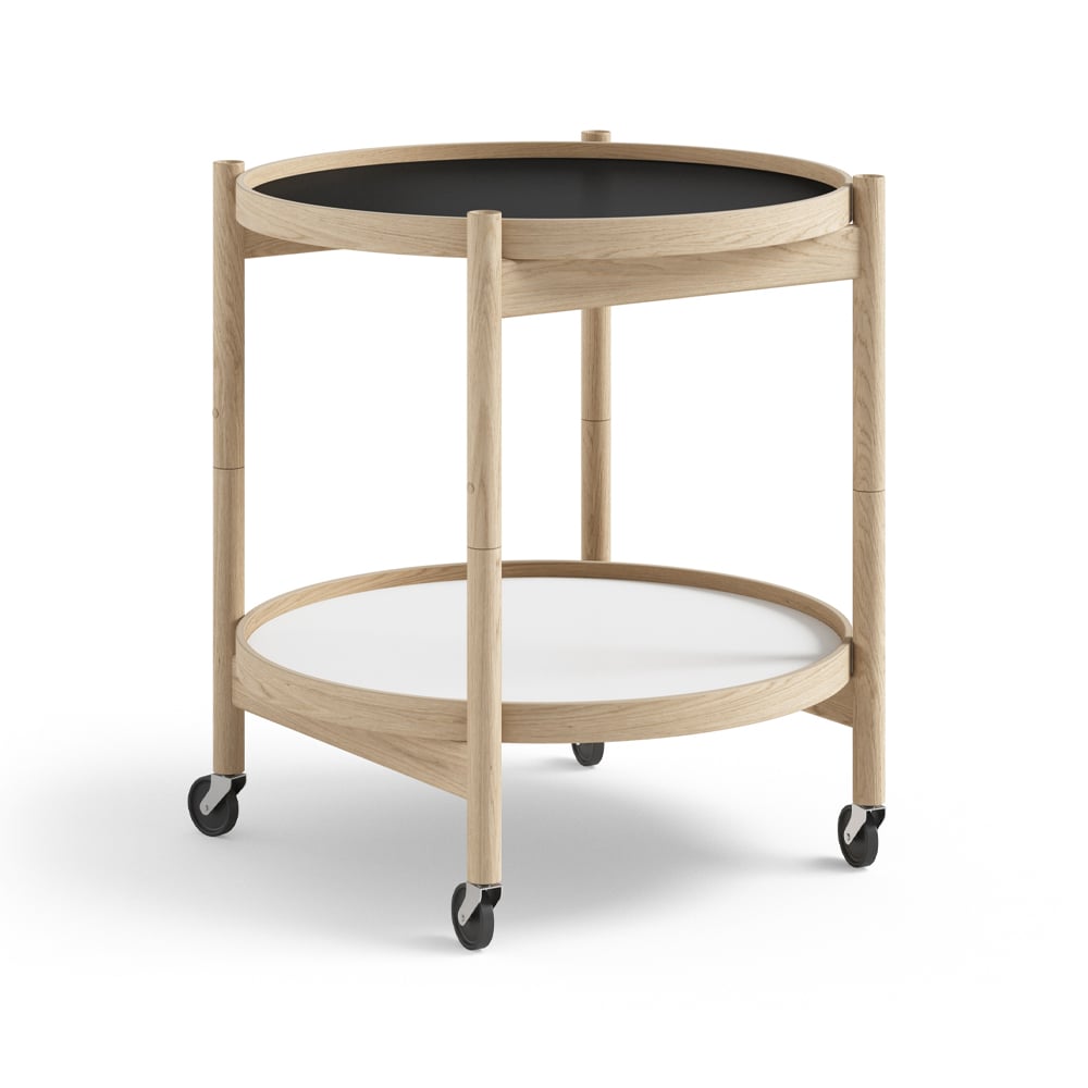 Brdr. Krüger Bolling Tray Table model 50 Base, untreated oak stand