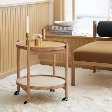 Bølling Tray Table model 50 - Clay, oiled walnut stand - Brdr. Krüger