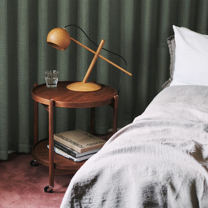 Bølling Tray Table model 50, Clay, oiled walnut stand Brdr. Krüger