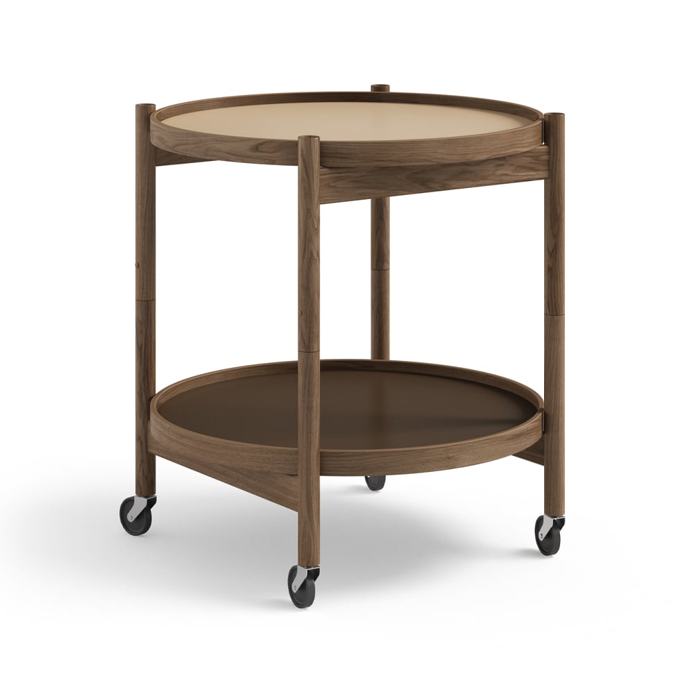 Brdr. Krüger Bolling Tray Table model 50 Earth, oiled oak stand