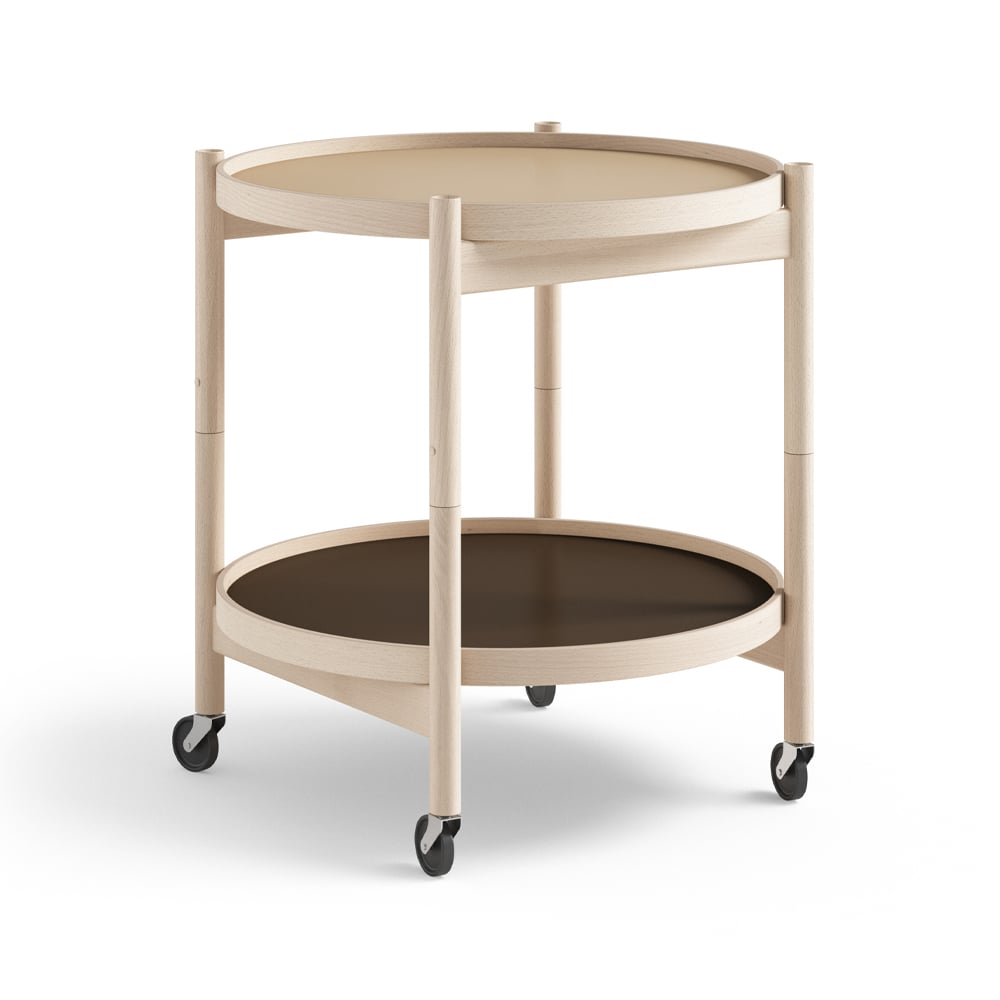 Brdr. Krüger Bolling Tray Table model 50 Earth, untreated beech stand