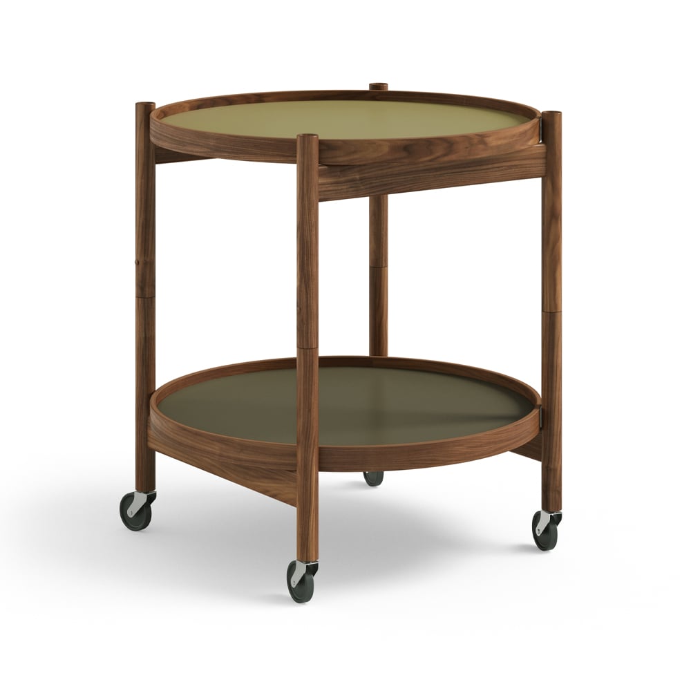 Brdr. Krüger Bolling Tray Table model 50 Leaf, oiled walnut stand