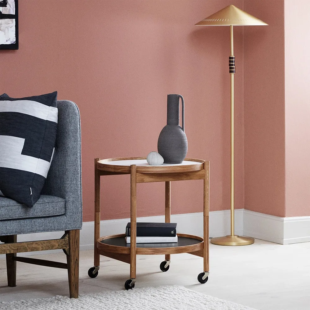 Bølling Tray Table model 50, Leaf, untreated oak stand Brdr. Krüger