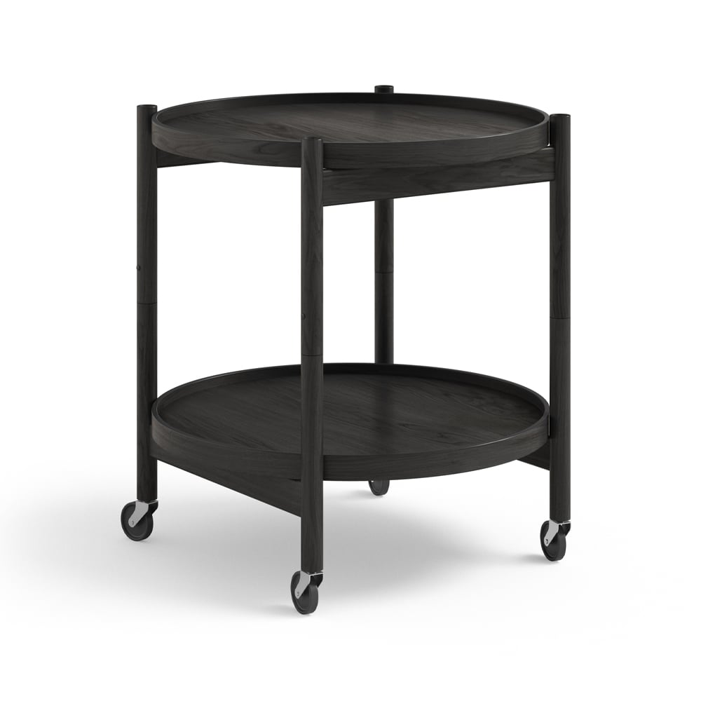 Brdr. Krüger Bolling Tray Table model 50 Oak black lacquered, black lacquered oak stand