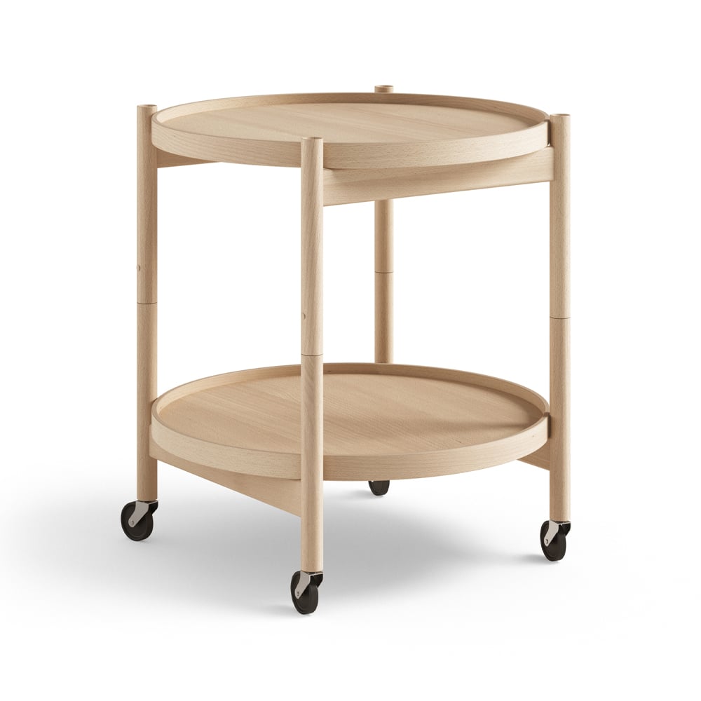 Brdr. Krüger Bolling Tray Table model 50 Oiled beech, oiled beech stand