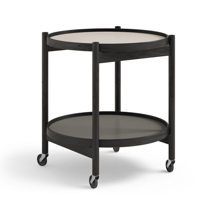 Bølling Tray Table model 50 - Stone, black lacquered oak stand - Brdr. Krüger