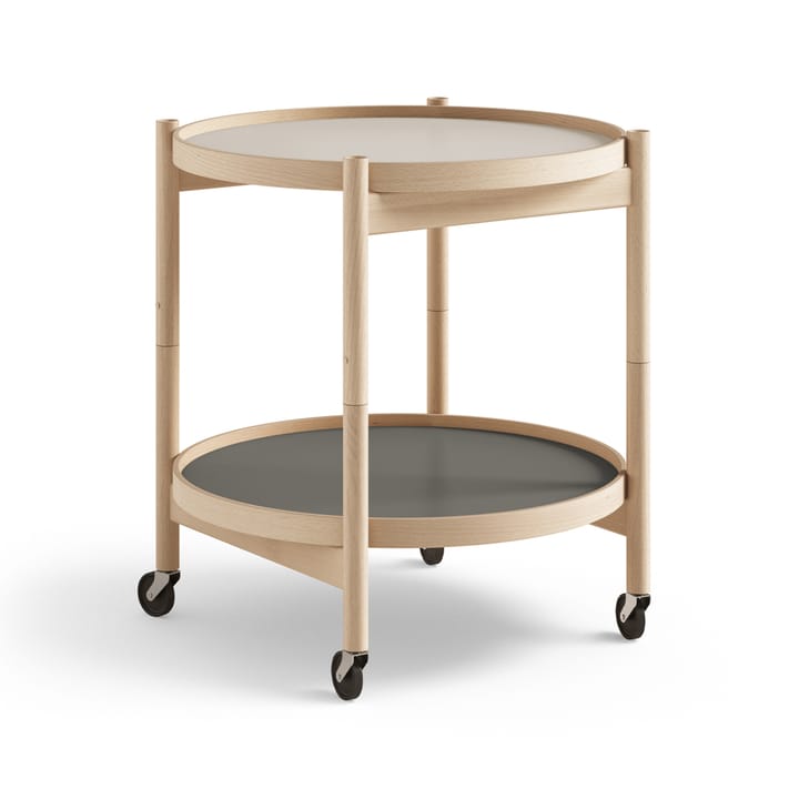 Bølling Tray Table model 50 - Stone, oiled beech stand - Brdr. Krüger