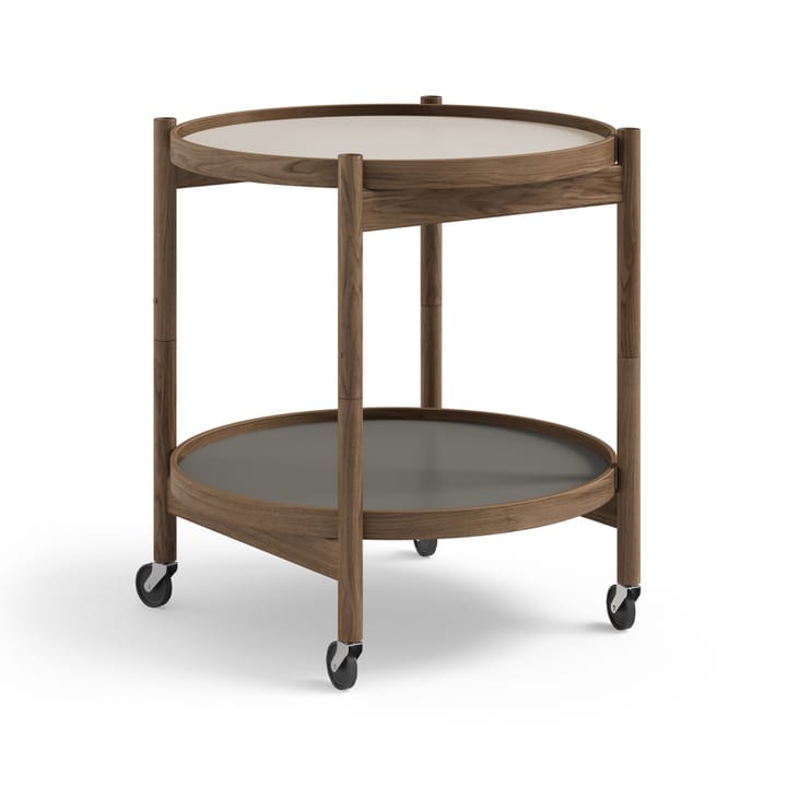 Bølling Tray Table model 50 - Stone, smoke oiled oak stand - Brdr. Krüger