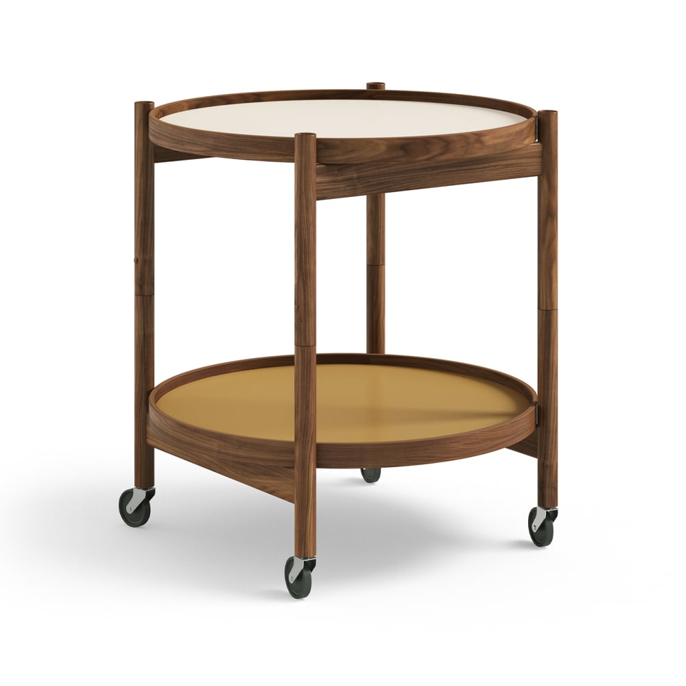 Brdr. Krüger Bolling Tray Table model 50 Sunny, oiled walnut stand