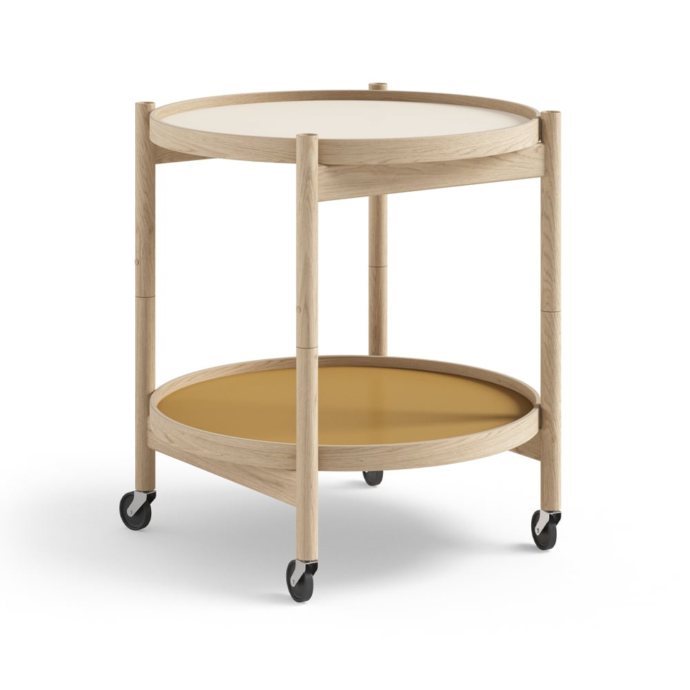 Brdr. Krüger Bolling Tray Table model 50 Sunny, untreated oak stand