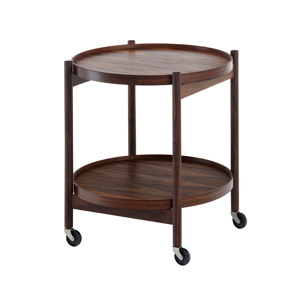 Brdr. Krüger Bolling Tray Table model 50 Walnut veneer, oiled walnut stand