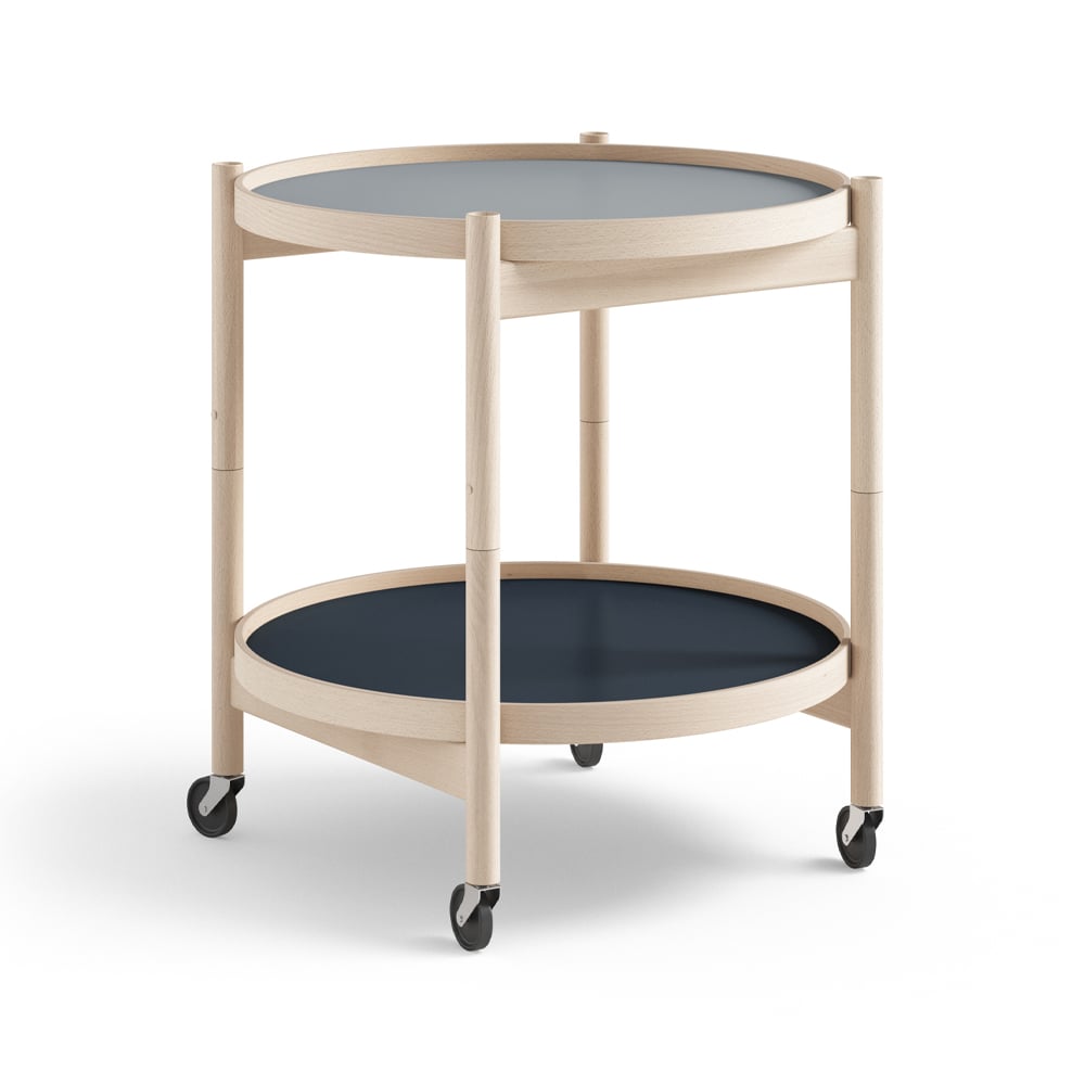 Brdr. Krüger Bolling Tray Table model 50 Water, untreated beech stand