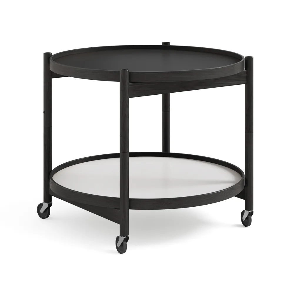 Bølling Tray Table model 60, Base, black lacquered oak stand Brdr. Krüger
