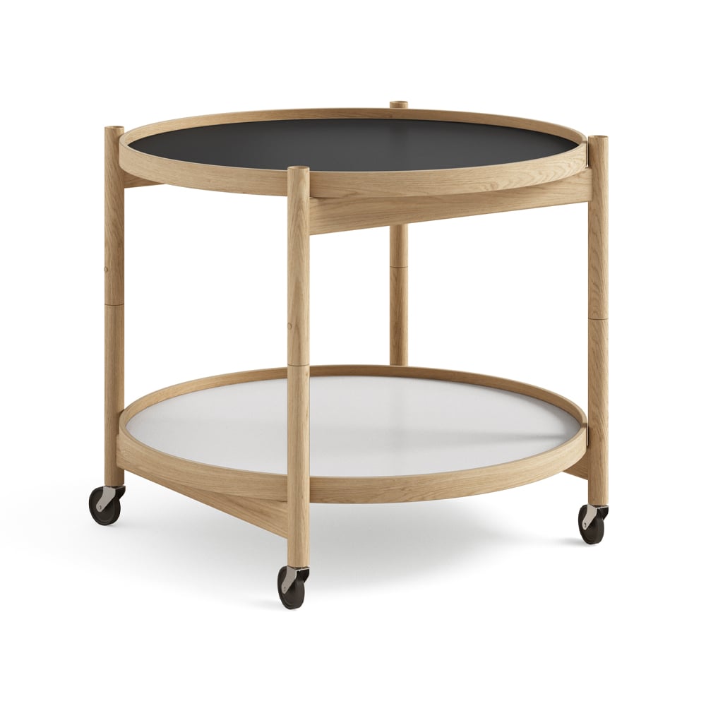 Brdr. Krüger Bolling Tray Table model 60 Base, oiled oak stand