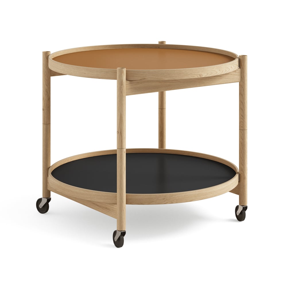 Brdr. Krüger Bolling Tray Table model 60 Clay, oiled oak stand